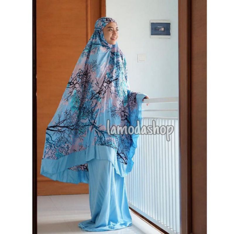 Mukena Bali Motif Akar Bahan Rayon  Warna Random Beseller