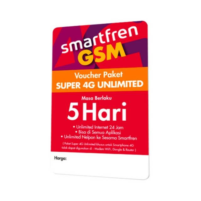 vocher smartfren unilimited 5 hari