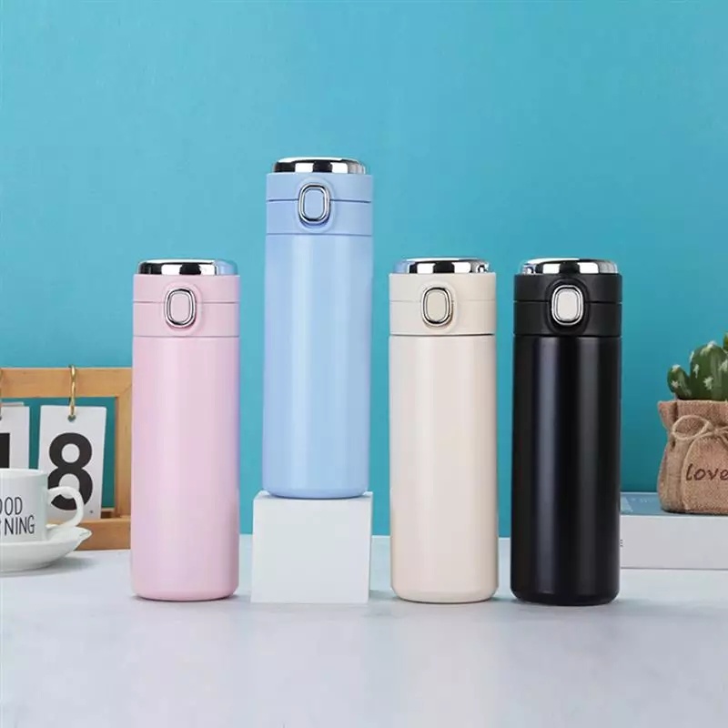 Thermos digital with display temperature 420ml/Termos with tombol buka tutup