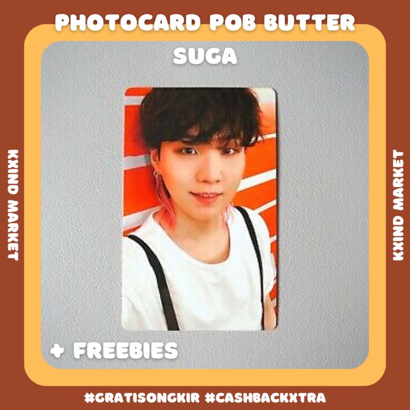 Photocard FC JAPAN BUTTER SUGA BTS / pob japan Butter yoongi v Tae Jk / album butter / PC butter