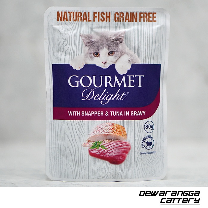 Gourmet Delight Sachet 80gr makanan kucing - snaper tuna