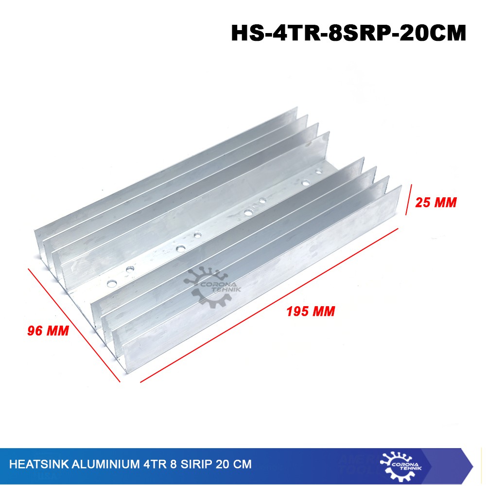 4TR 8 Sirip 20 cm Heatsink Aluminium