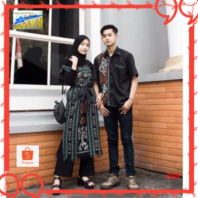COUPLE TENUN AURORA DRESS COUPLE TENUN SONGKET IKAT TROSO ORY DRESS KONDANGAN NATAL ETNIK BATIK KAMP