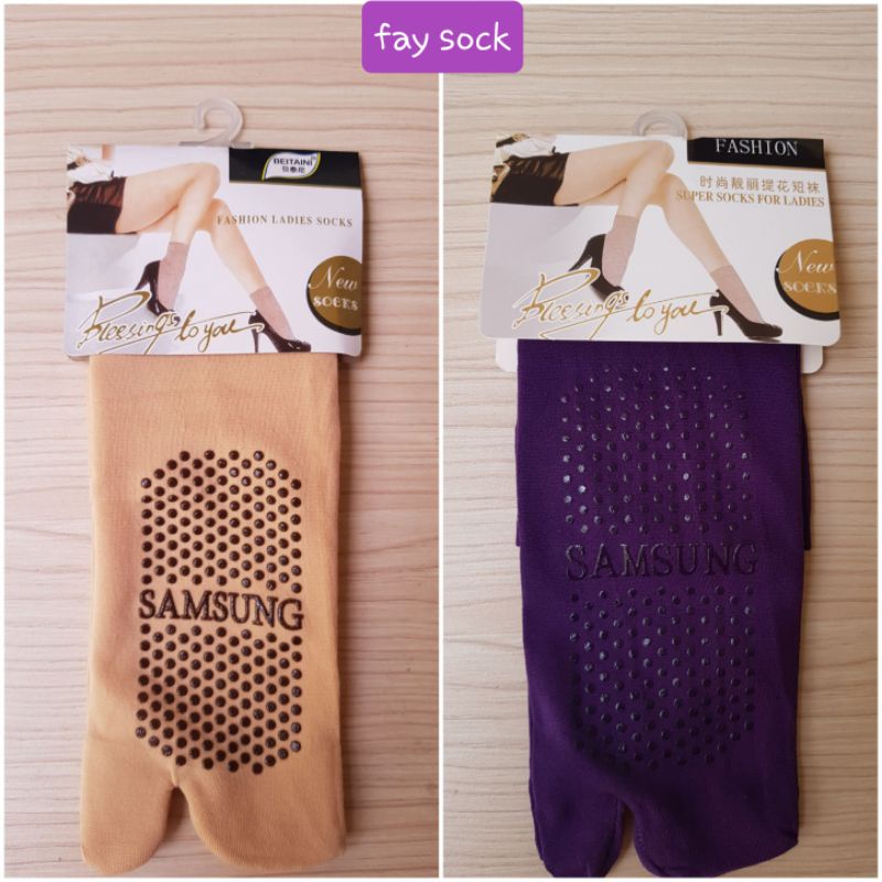 Kaos kaki jempol SAMSUNG antislip  ( anti-licin ) / kaos kaki muslimah / kaos kaki kerja wanita / kaos kaki  jempol anti slip
