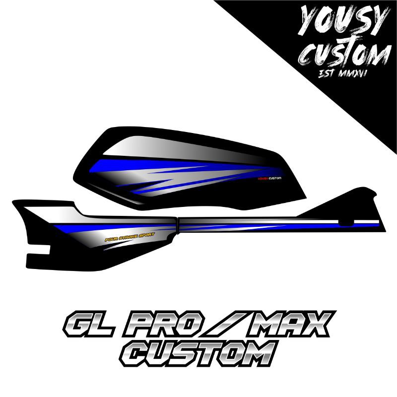 Striping GL PRO/MAX Custom Ritrama/Hologram Cutting Laminasi Glossy