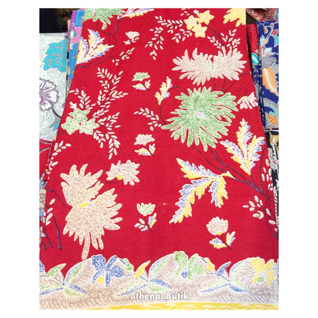 Batik Dobby Doby Dobi Dolbi Dolby Merah Baju Kondangan Family Set Seragam Keluarga Kaftan Batik