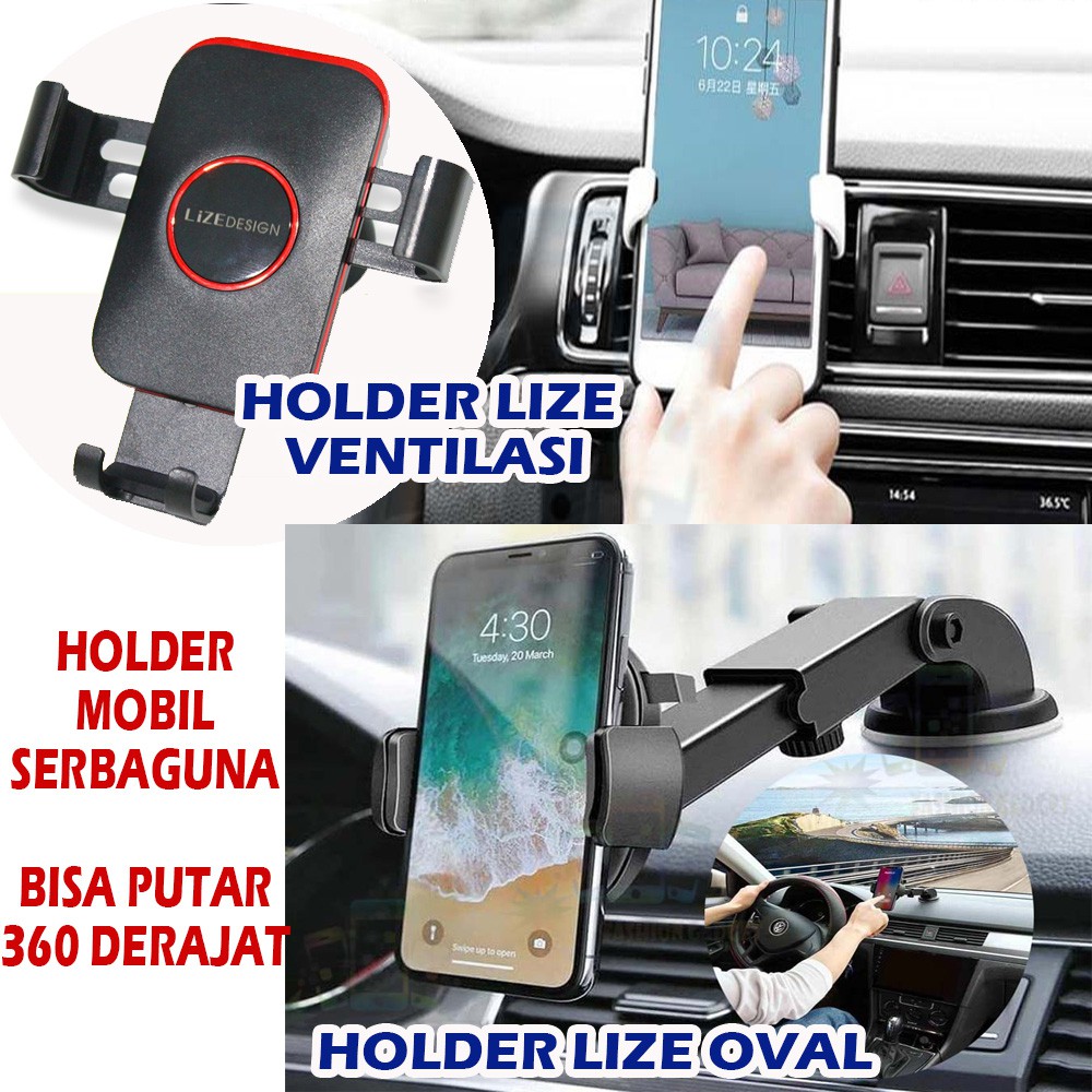 Holder Dashboard Mobil Ventilasi Holder Phone Gps Lize Oval Car Long Strong Head Dudukan HP di Mobil