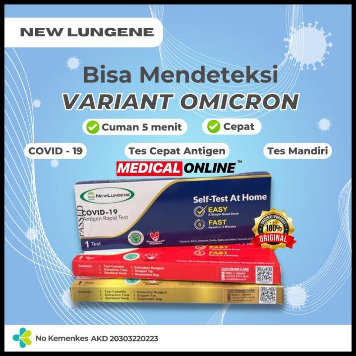 Lungene Ind Merah Putih Antigen Swab Per Box Deteksi Omicron Clungene