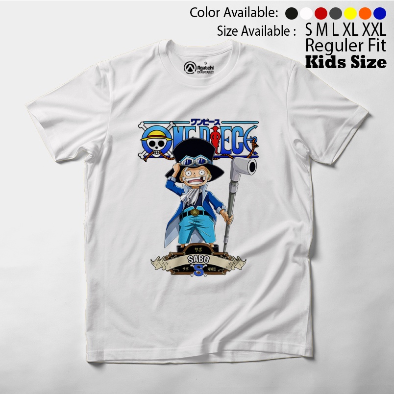 Baju Kaos Atasan Anak Laki-Laki Agatchi Motif Litlle sabo - one piece