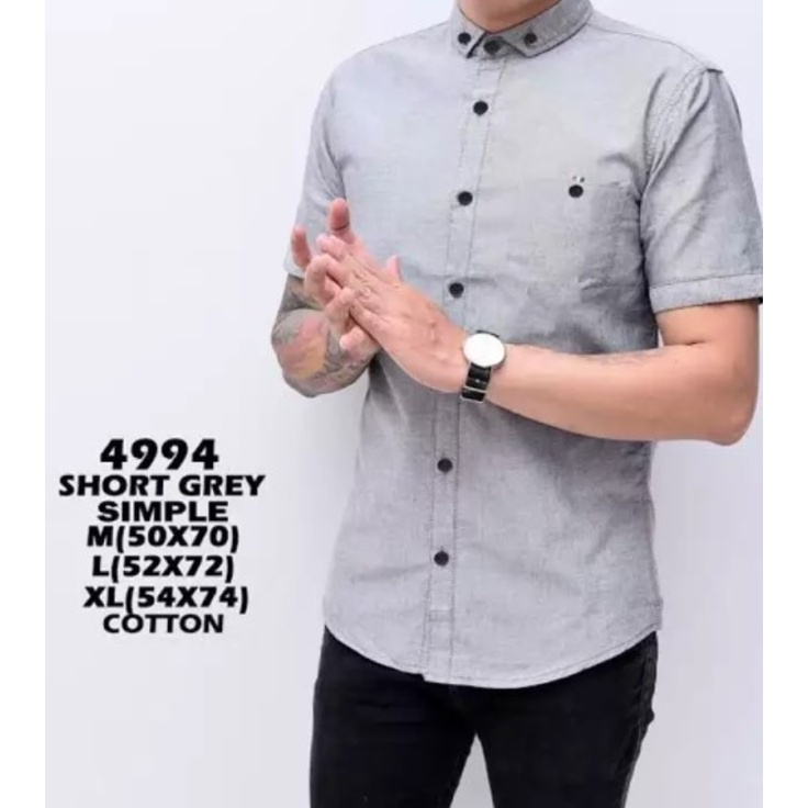 Kemeja Pria Polos Lengan Pendek Distro Premium Oxport,kemeja pria lengan pendek/kemeja polos pria lengan pendek/kemeja polos pria..