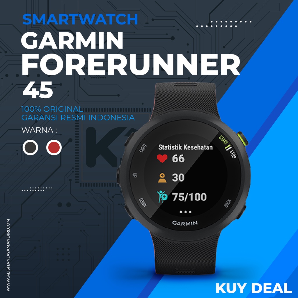 GARMIN FORERUNNER 45 ORIGINAL GARANSI RESMI TAM 2 Tahun