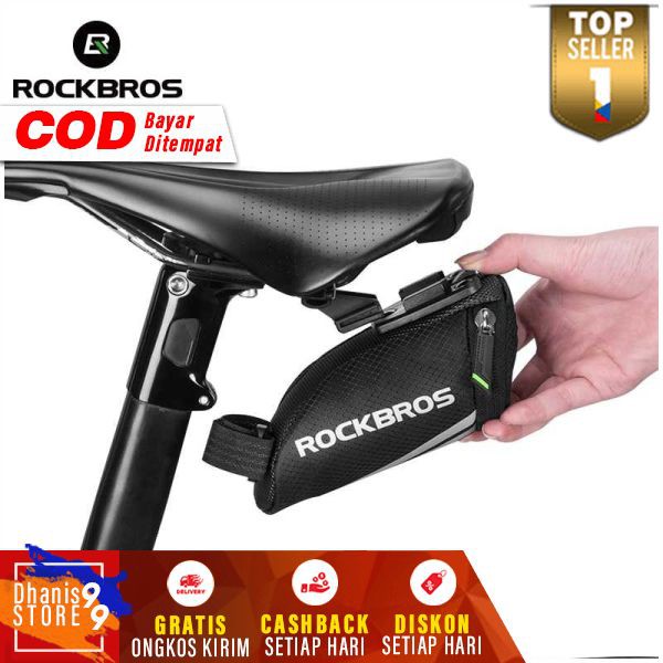 Rockbros Tas Sepeda Mini Bicycle Saddle Bag Aksesoris Tas Speda Gunung Terbaru Murah