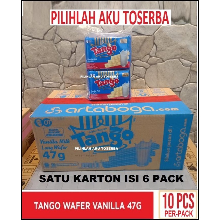 

Tango Wafer Vanilla 47 Gr - (Harga 1 Karton Isi 6 Pack X 10 Sachet )