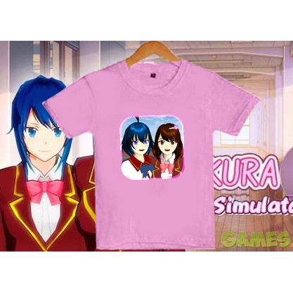 Kaos Anak perempuan School Sakura Simulator - PUTIH, S
