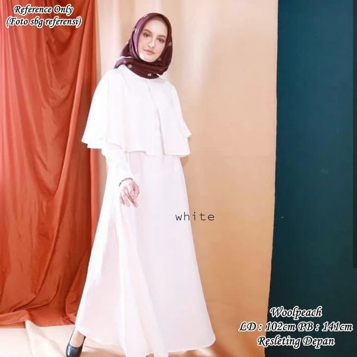 GAMIS SYARI ANNAJAH CAPUCCINO 900GR 110 140 ALLSIZE GAMIS SYARI BUSUI CADAR CREPE HQ POLOS MURAH I.