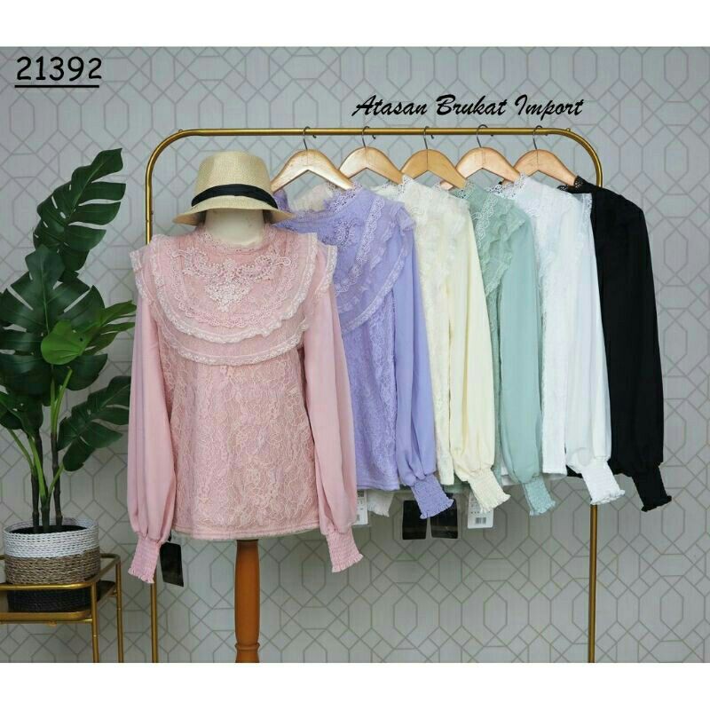 Atasan Brukat/Brokat Lilac By VNS Vanessa Import Premium