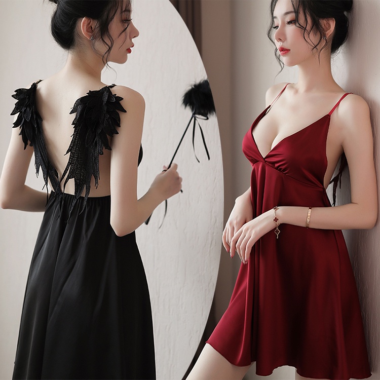 LINGERIE SATIN SILK IMPORT SEXY HOT PREMIUM LENGERIE SEXY LINGERIE DRESS LINJERI WANITA SEKSI