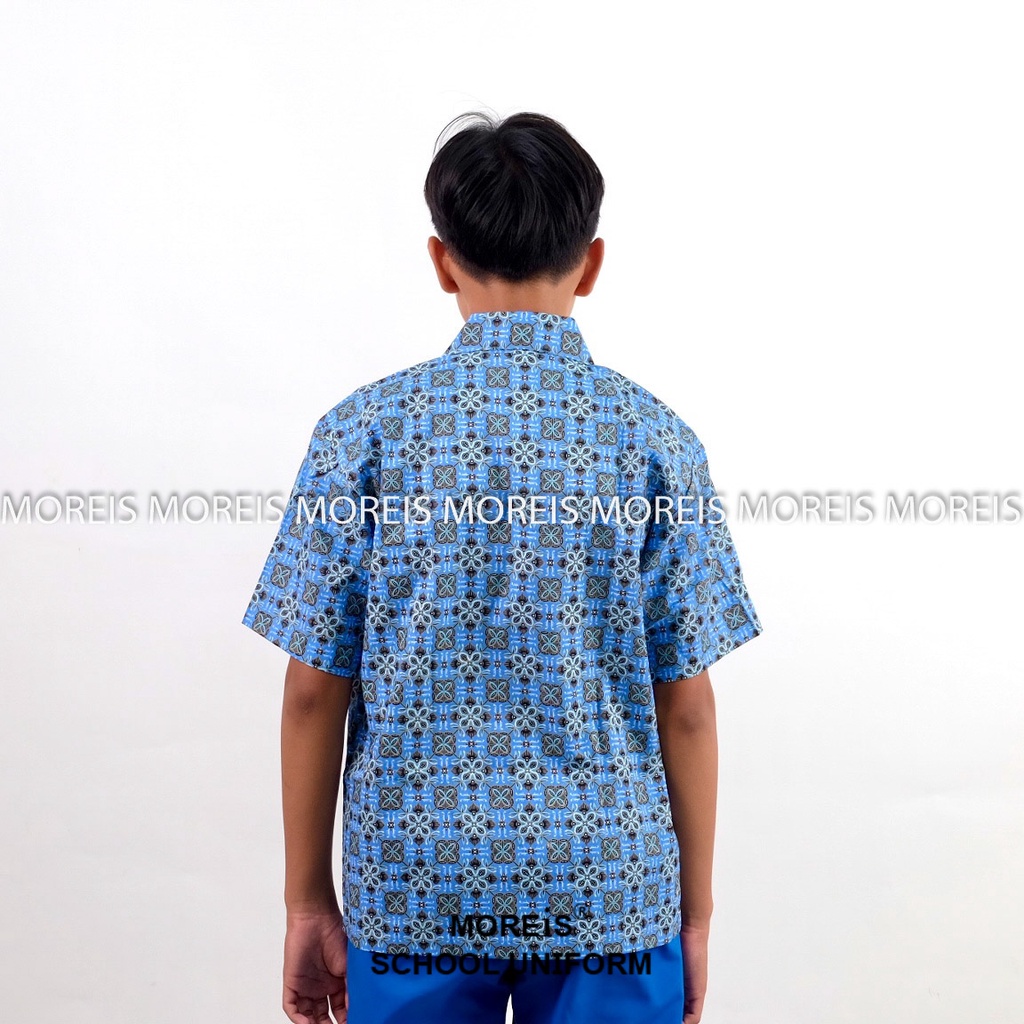 Seragam Baju Batik SD/MI/TK/PAUD JM Biru 002