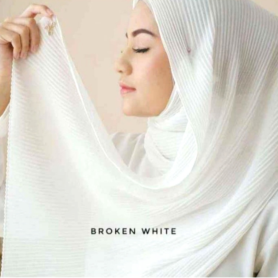 PASHMINA PLISKET FULL / KERUDUNG PASMINA FULL PLISKET BAHAN HYGET PREMIUM