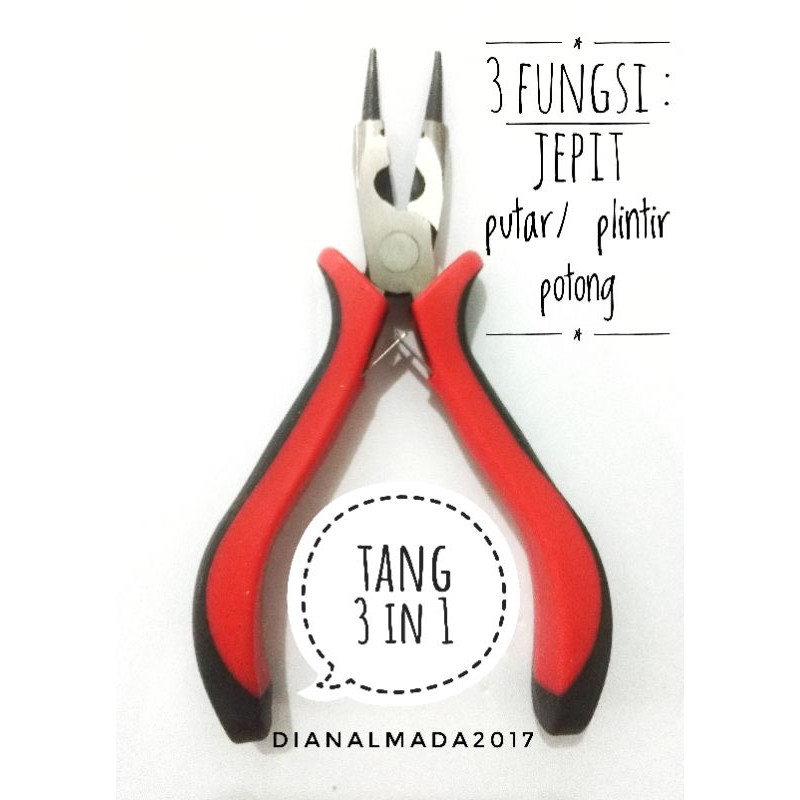 (1 pcs) tang 3 in 1  jepit potong putar/plintir