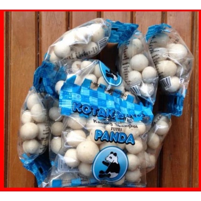 Kacang Atom putri panda asli kotak biru 1 renteng 10 pcs