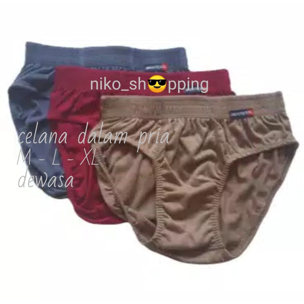Celana dalam ISI 3 pria dewasa CD Inditex murah ukuran M L XL
