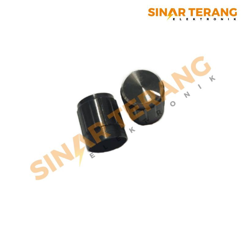 Knop potensio aluminium 14mm hitam