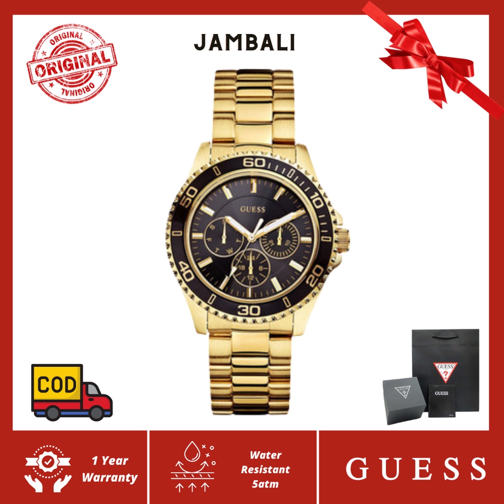 Jam Tangan Pria Guess W0231L3 original gold garansi 1 tahun