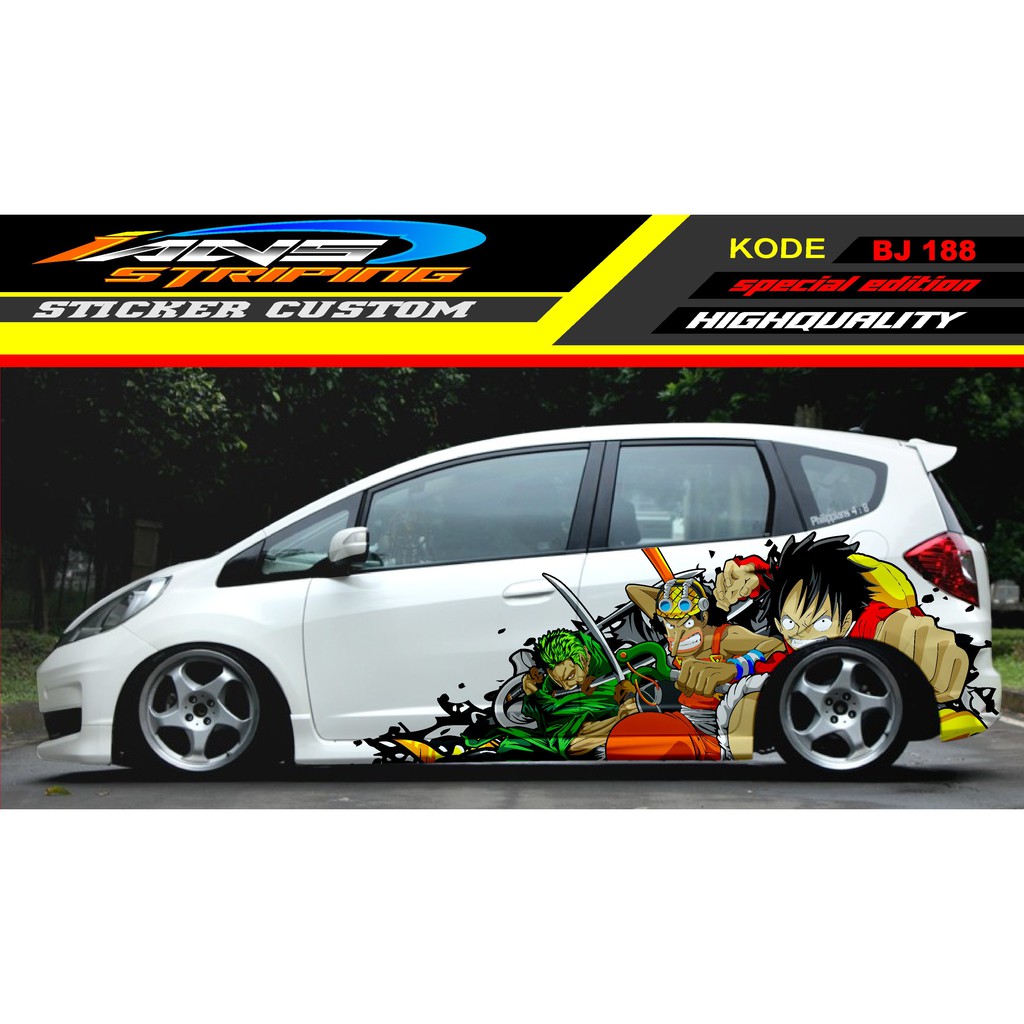 STIKER HONDA JAZZ / DECAL STICKER MOBIL / STIKER MOBIL / STIKER MOBIL BRIO, HONDA JAZZ, AGYA, AYLA