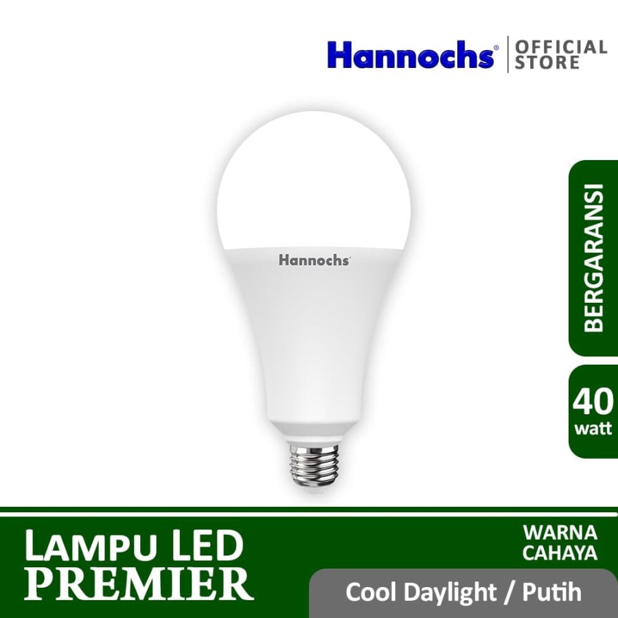 HANNOCHS PREMIER 40 WATT - Bola Lampu LED E27 40 Watt - Garansi 1 Tahun