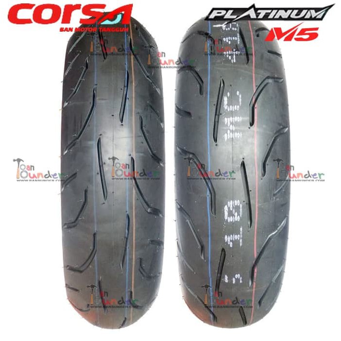 BAN CORSA PAKET 120/70-13 DAN 140/70-13 PLATINUM M5 (TUBELESS)