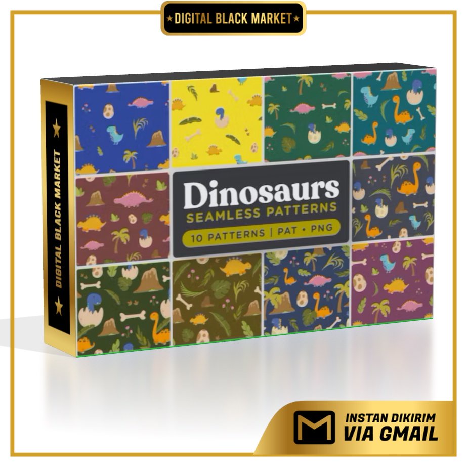 Cute Dinosaurs Seamless Patterns