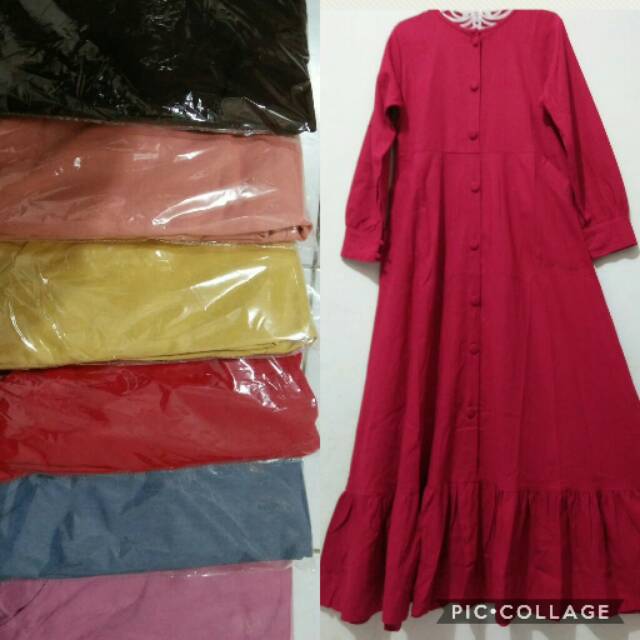 Gamis Linen...gamis cantik...gamis polos