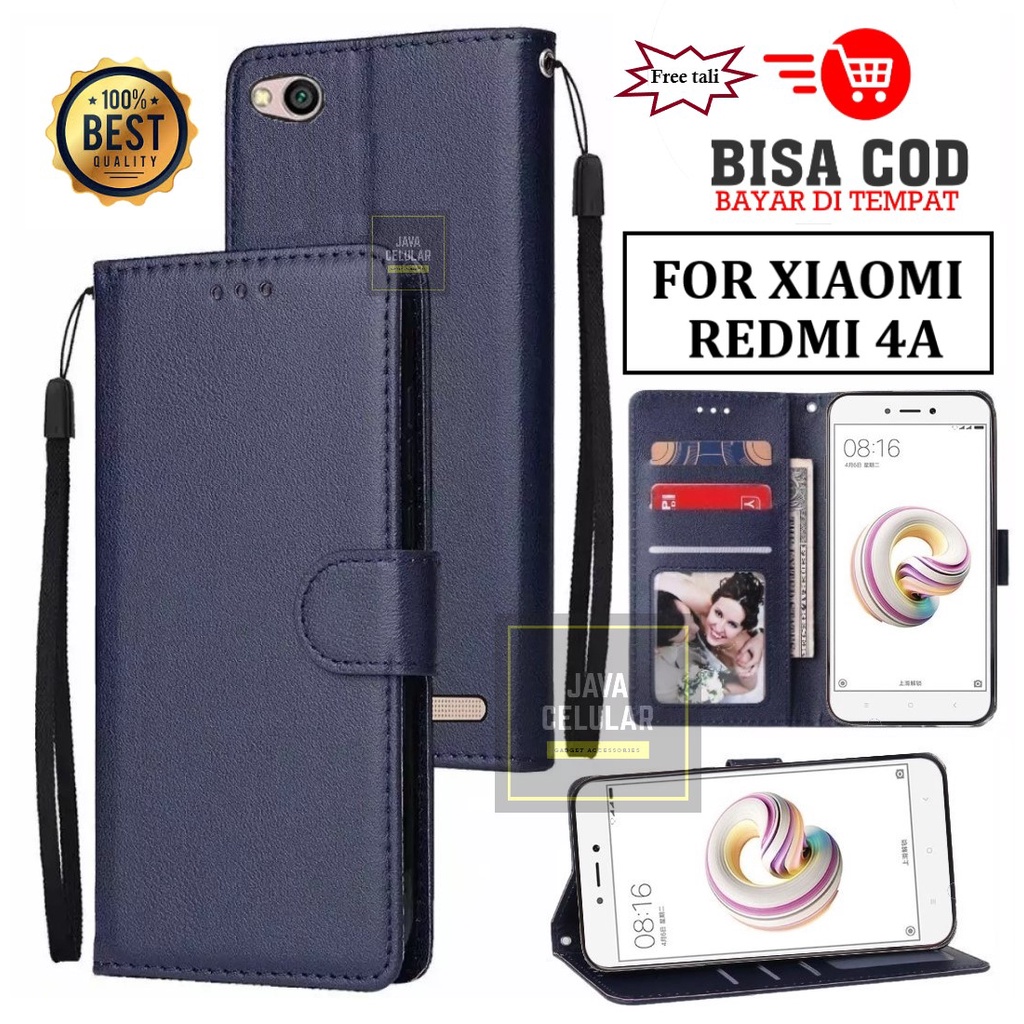 Xiaomi Redmi 4A -Leather Flip Wallet Case Kulit - Casing Dompet Case Wallet Leather Flip Case Xiaomi