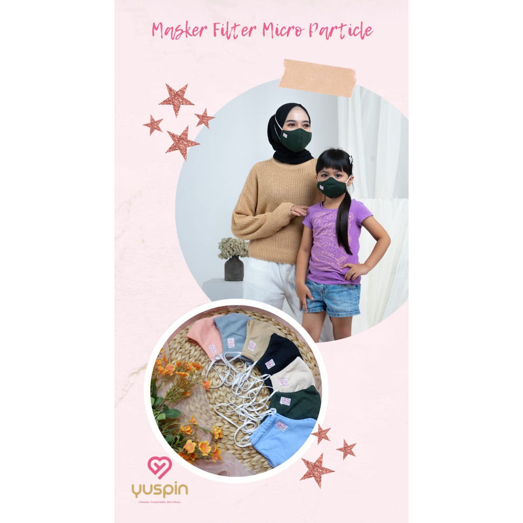 MASKER KAIN 3PLY YUSPIN LAPISAN MICRO PARTIKEL