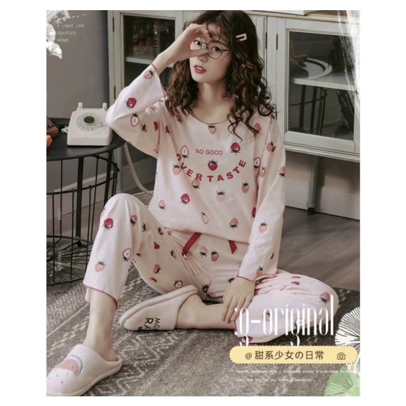 PIYAMA WANITA MUSLIMAH KAOS KATUN IMPORT BIG SIZE 2XL SETELAN JOGGER PANTS BAJU TIDUR REMAJA SYARIH