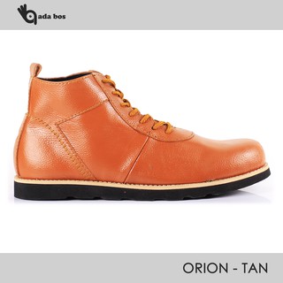  Sepatu  Boot Pria Adabos Orion  Safety  Tan Ujung Besi 