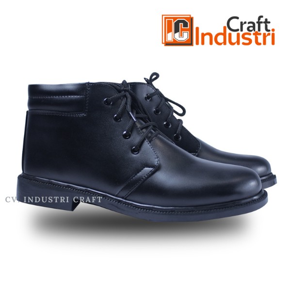 Sepatu PDH MOXXER Dinas Pria 03 TNI Satpam Security Pantofel Kantoran Oxford Hitam DOFF Tali Resliting
