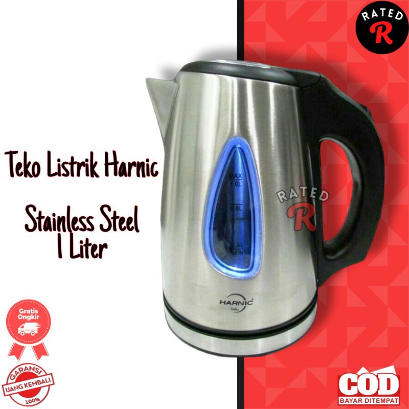 Jual Teko Listrik Harnic Liter Stainless Steel Tebal Ketel Air