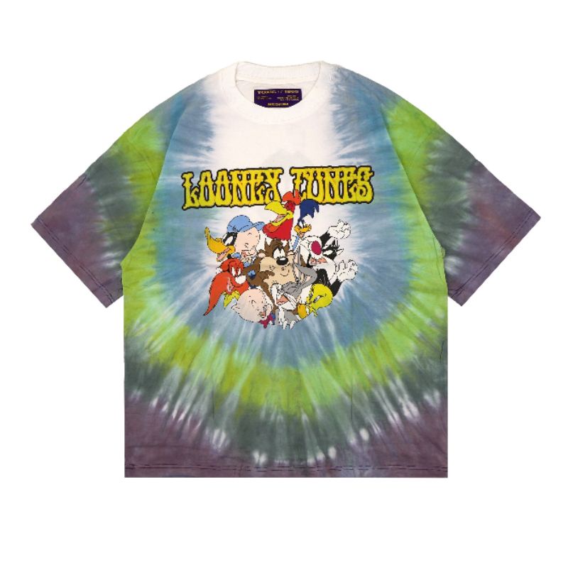 TSHIRT OVERSIZE TOXIC LOONEY TUNES 3COLOR TIE DYE PREMIUM AUTHENTIC