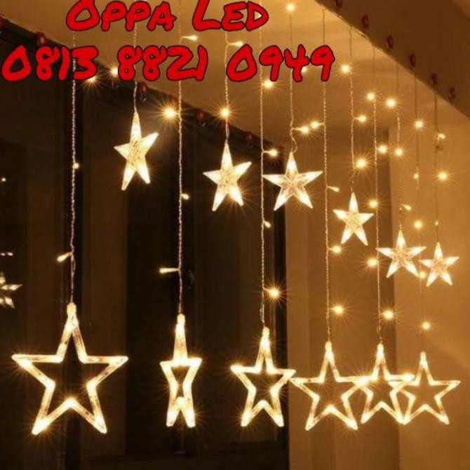 lampu natal led model bintang bintang