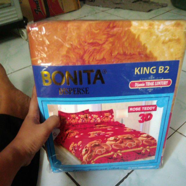 Sprei Bonita Motif Rose Teddy Ukuran 160 Dan 180