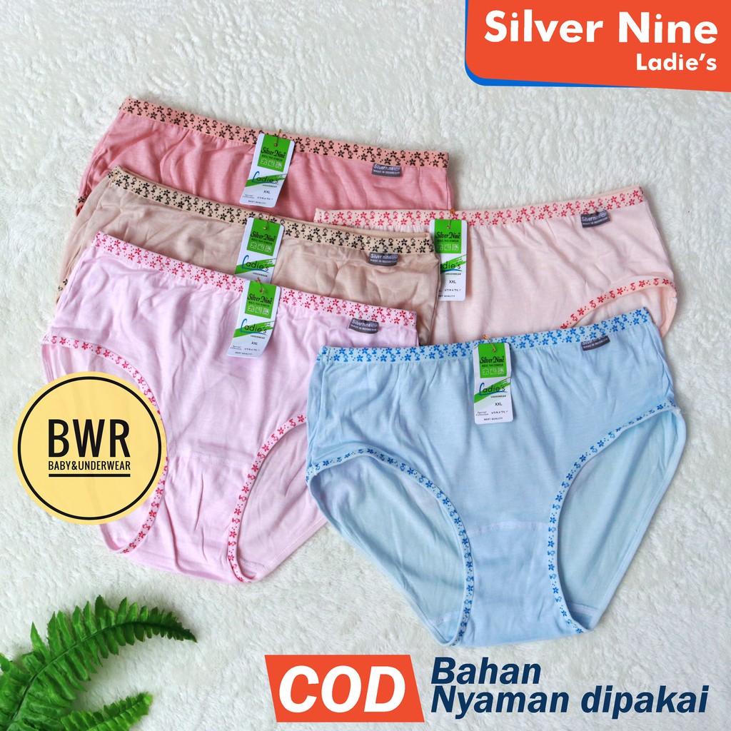 [ 12pc ] CD SILVER NINE [VI DA7/FA7] Celana Dalam Ladies Berkualitas - Bwr