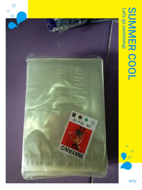 PLASTIK PP BENING MERK WAYANG 12×16. SEBKS 450 GR