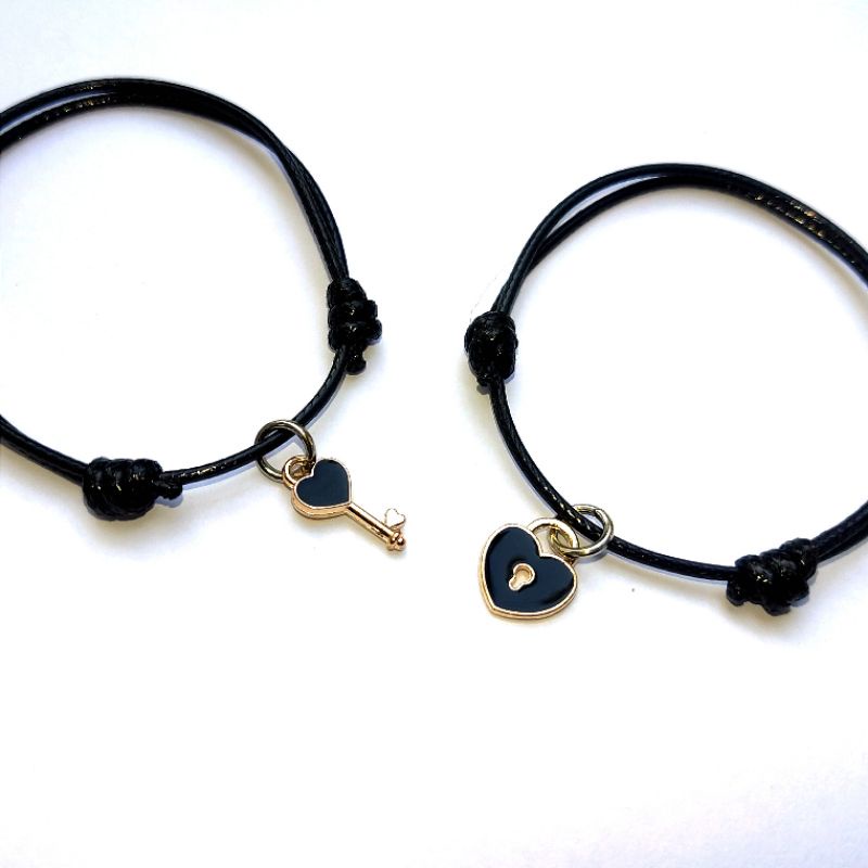 GELANG COUPLE GEMBOK KUNCI / GELANG PASANGAN / GELANG TALI WATERPROOF