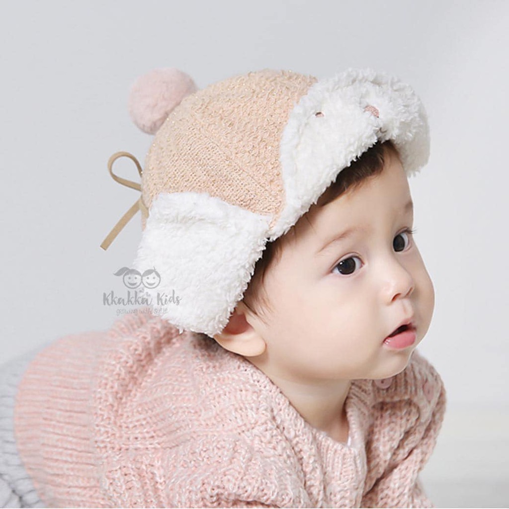 Judy Cap | Topi Kupluk Anak Bayi Model Pilot Musim Dingin Topi Hangat Bayi Import-4