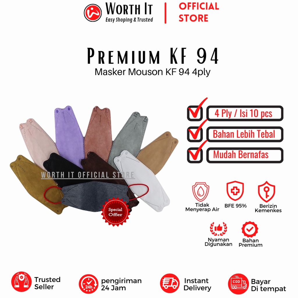 Masker KF 94 Kf94 Medis Mouson I care Bela Mask Premium Original Import artis korea Extra Nyaman Isi