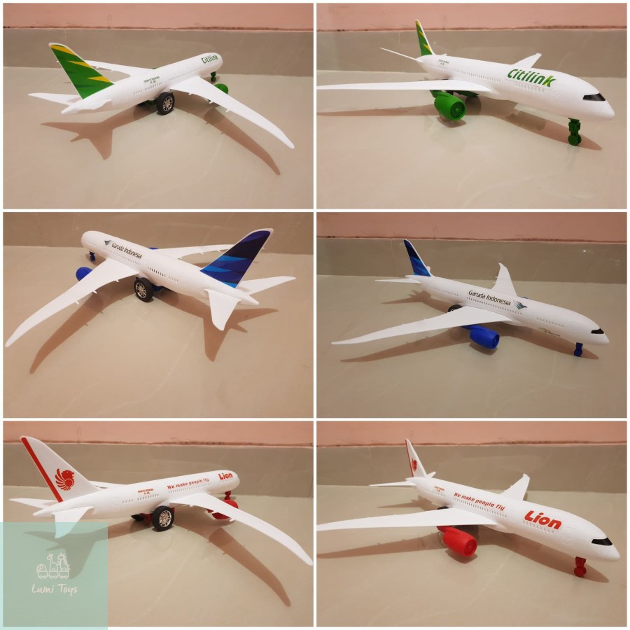 Mainan Pesawat Terbang Airbus Garuda Citilink Lion Air RI