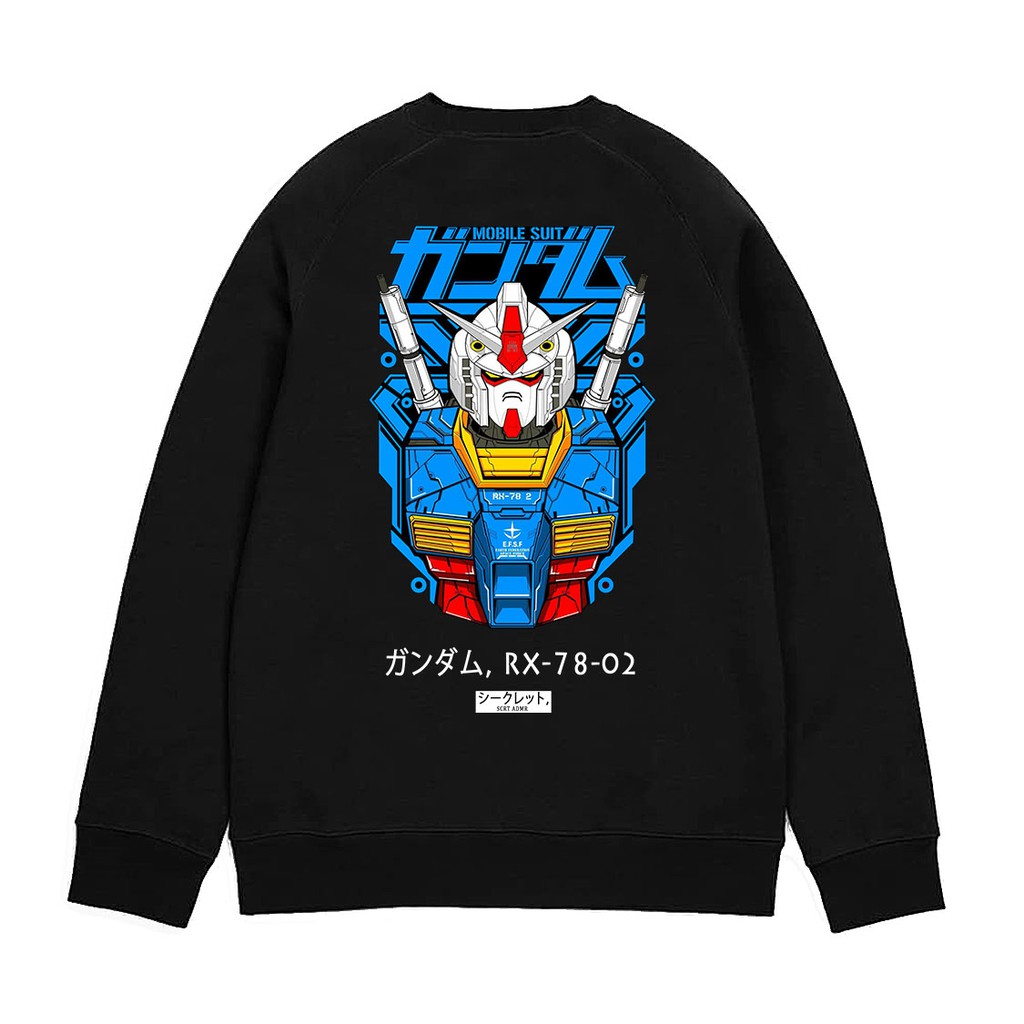 Crewneck Anime Gundam RX 78-02 Limited Edition / Crewneck Japan / Crewneck Pria / Size M L XL XXL
