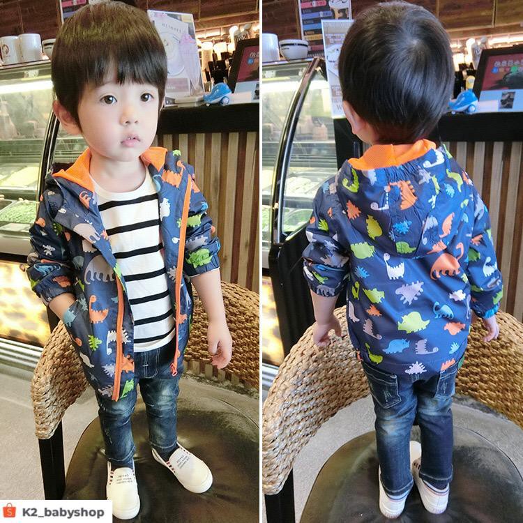 BABY K2 - BABY JAKET PARASUT MOTIF DINO KODE 00078